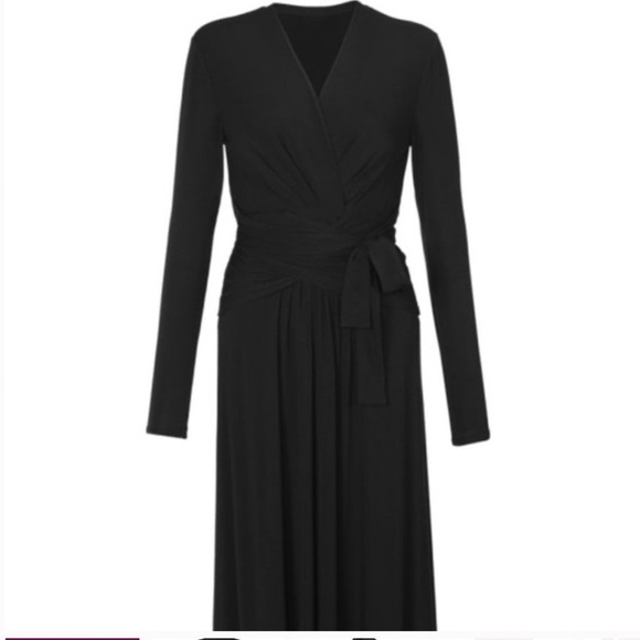 Cache Dishy Dress Sz S Black A-Line Long Elegant Black Maxi Dress - Picture 8 of 9